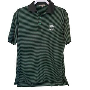 Peter Millar Summer Comfort Trump Turnberry Scotland Polo Black Green Size S